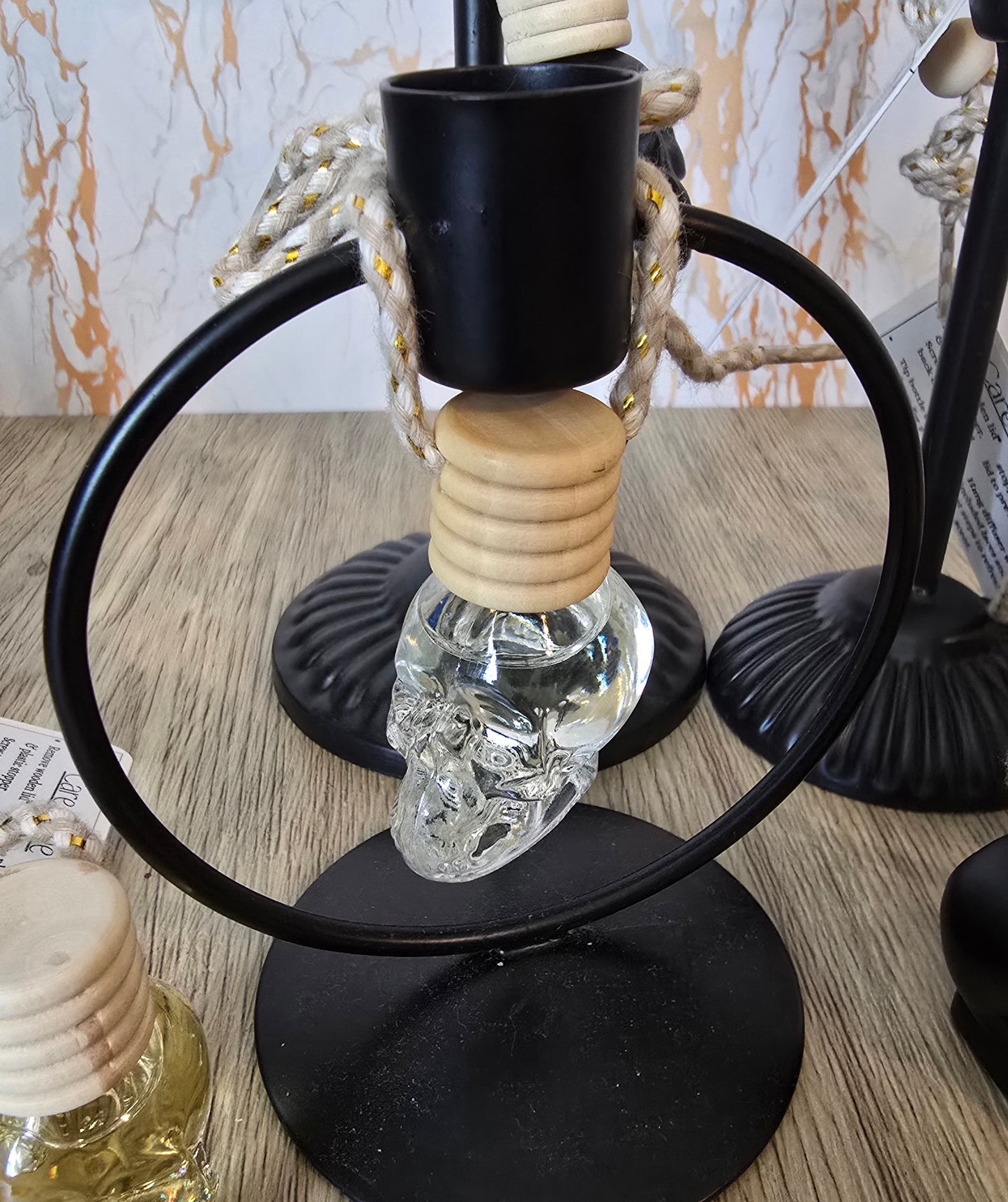 Glass Skull Car Freshener